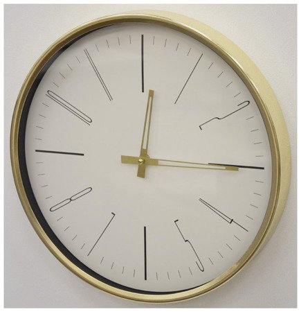Zegar ścienny metalowy nowoczesny złoty elegancki  średni 103755
