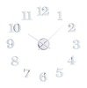 Zegar naklejany srebrny CAŁE CYFRY 80 cm HB13.1